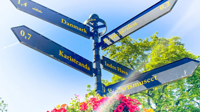 Skilt Med Steder I Larvik