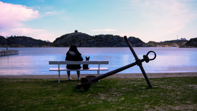 Stavern Benk Ved Strand